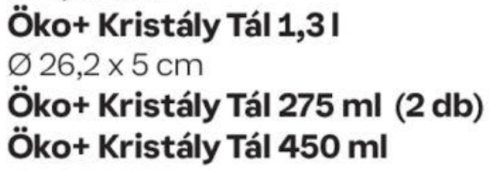 Tupperware Öko+ Kristály Tál szett (4 db)