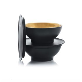   Tupperware Allegra Desszertes kehely szett (2 db) fekete-arany