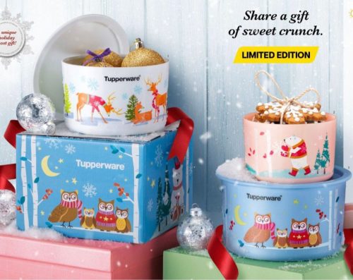 Tupperware Karácsonyi Kerek Tároló szett (3 db)