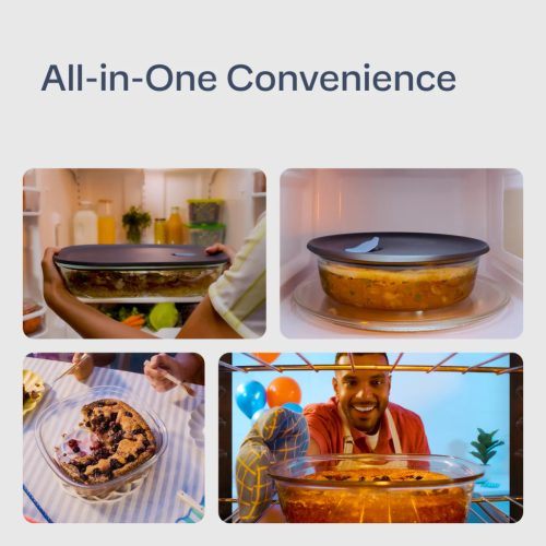 Tupperware Voila Kerek üvegedény 1,7 L