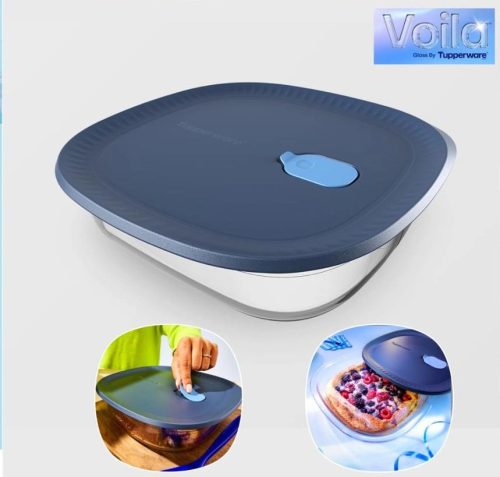 Tupperware Voila Szögletes üvegedény 1,6 L