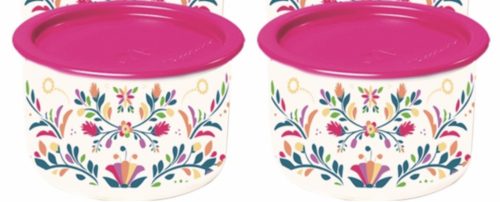 Tupperware Virágos Kerek tároló szett (2 x 960 ml)