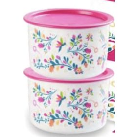 Tupperware Virágos Kerek tároló szett (2 x 575 ml)