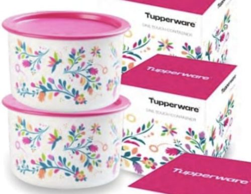 Tupperware Virágos Kerek tároló szett (2 x 575 ml)