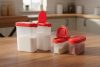 Tupperware Fűszeres szett piros tetővel