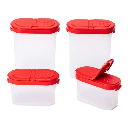 Tupperware Fűszeres szett piros tetővel