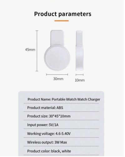 2 az 1-ben hordozható USB és USB-C Apple Watch töltő