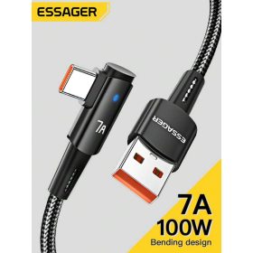   Essager 7A Type-C USB kábel gyorstöltéshez 90 fokos fejjel