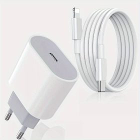   20W USB-C, Type-C hálózati adapter, gyorstöltő +1M USB-C - Lightning kábel