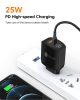 USB C töltő Gyorstöltő PD 25W Type C töltő Telefon töltő Quick Charge 3.0 Adapter kompatibilis iPhone Xiaomi Huawei Samsung telefonnal