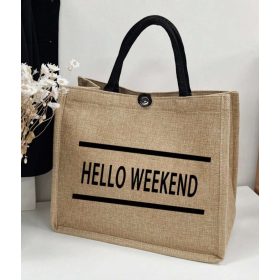 Vászon kézitáska - Helló Hétvége