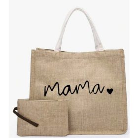 Kétrészes vászon kézitáska - Mama