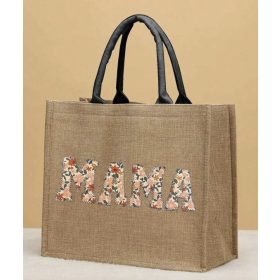 Vászon kézitáska - Mama (virágos)