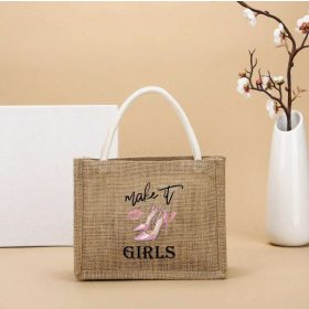 Vászon kézitáska - Pink cipők