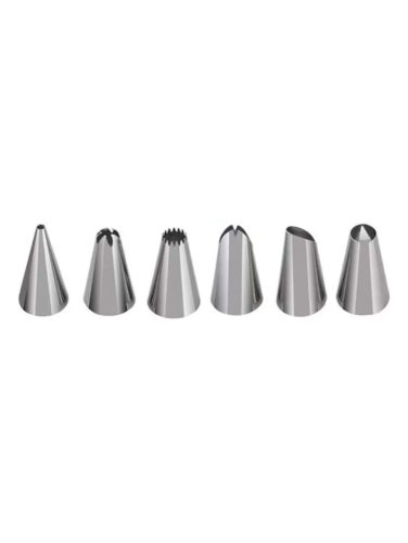 6 db díszítőfej, díszítőcső 