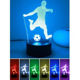 3D dekorációs színes LED lámpa - focista