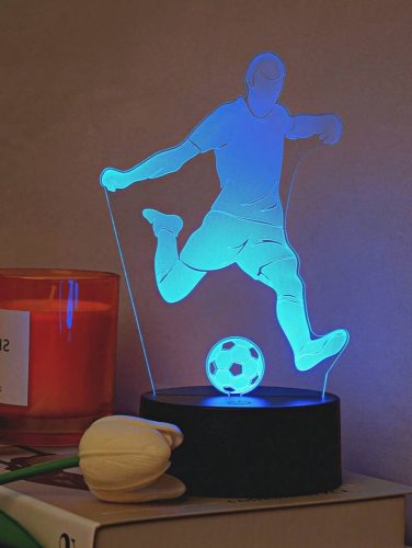 3D dekorációs színes LED lámpa - focista