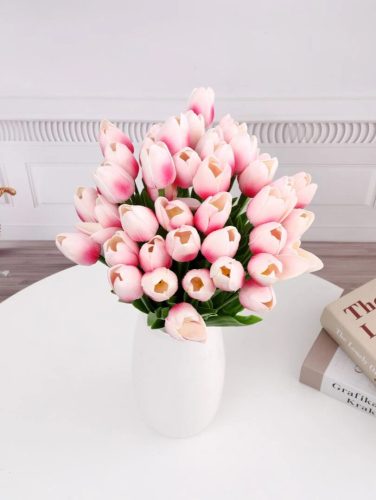 10 db Tulipán művirág csokor több színben