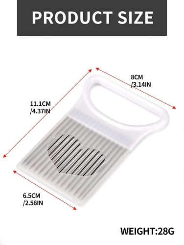 Rozsdamentes acél hagymatű, többfunkciós szeletelő