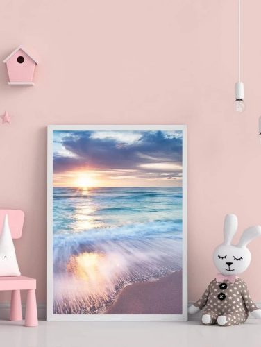 Gyémántszemes kirakó 30 x 40 cm - Tengerpart naplemente