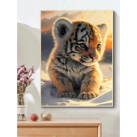 Gyémántszemes kirakó 30 x 40 cm - Tigriskölyök