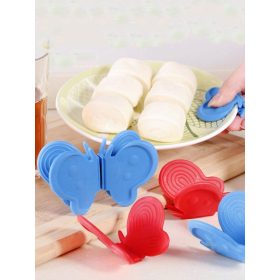   2 db Pillangó formájú, mágneses, szilikon edényfogó csipesz