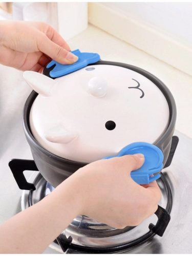 2 db Pillangó formájú, mágneses, szilikon edényfogó csipesz