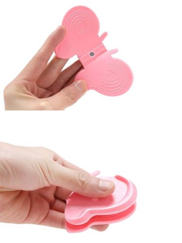 2 db Pillangó formájú, mágneses, szilikon edényfogó csipesz