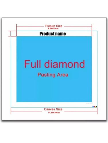 Gyémántszemes kirakó 30 x 30 cm - Hullámok