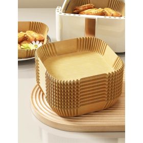   30 db Air Fryer szögletes sütőpapír forrólevegős sütőhöz