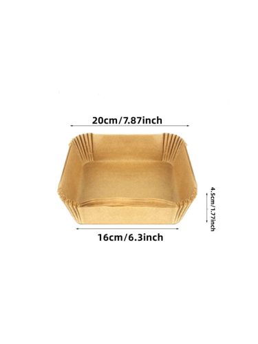 30 db Air Fryer szögletes sütőpapír forrólevegős sütőhöz