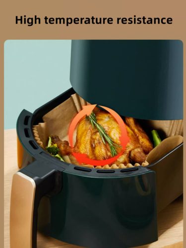 30 db Air Fryer szögletes sütőpapír forrólevegős sütőhöz
