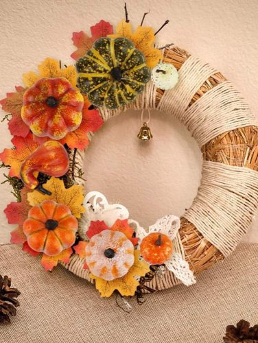 Őszi dekoráció 44 db (dísztök, falevél)