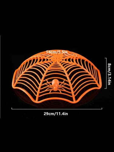 Halloween Pókháló dekorációs kosár, cukorka kínáló