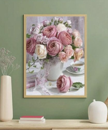 Gyémántszemes kirakó 30 x 40 cm - Virágcsokor