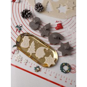   4 db Karácsonyi sütikiszúró, sütinyomó, mézeskalács forma