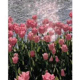 Gyémántszemes kirakó 30 x 40 cm - Tulipánok