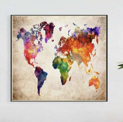 Gyémántszemes kirakó 30 x 40 cm - Térkép