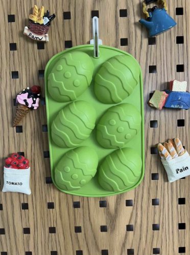 Húsvéti szilikon tojás forma, 6 rekeszes