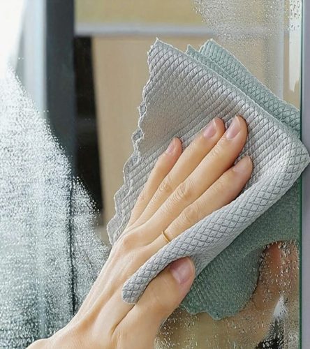 5 db Mikroszálas törlőkendő, tisztítókendő üvegfelületekhez