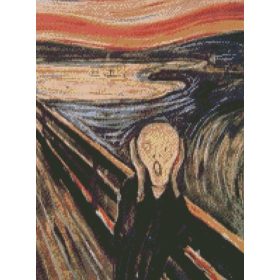 Gyémántszemes kirakó 30 x 40 cm - Sikoly - Edvard Munch