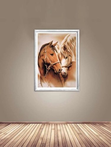 Gyémántszemes kirakó 30 x 40 cm - Lovak