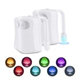 Mozgásérzékelős 8 színű WC LED világítás