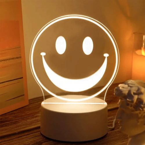 3D dekorációs LED lámpa - smile