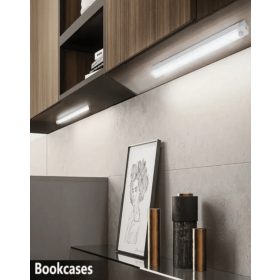   Mozgásérzékelős, mágneses, akkumulátoros, LED szekrényvilágítás, konyhai világítás – hidegfehér