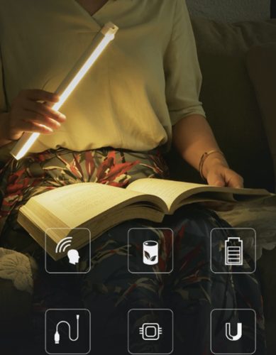 Mozgásérzékelős, mágneses, akkumulátoros, LED szekrényvilágítás, konyhai világítás - melegfehér