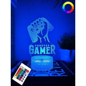   3D dekorációs színes LED lámpa távirányítóval - Forever Gamer
