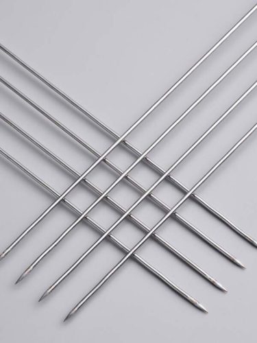 10 db Rozsdamentes acél grillnyárs fa nyéllel